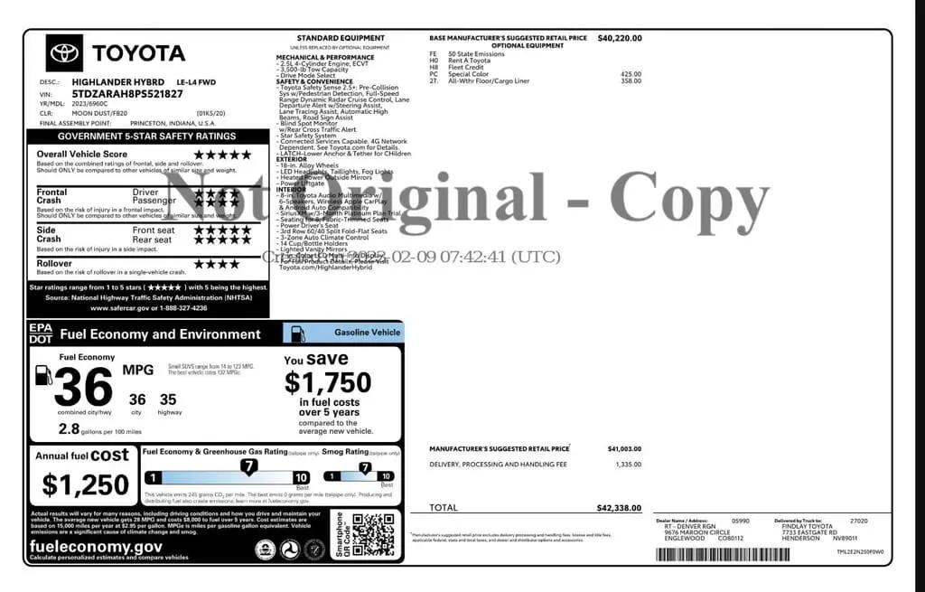 Toyota Highlander Hybrid Le For Sale In West Palm - Thumbnail 3