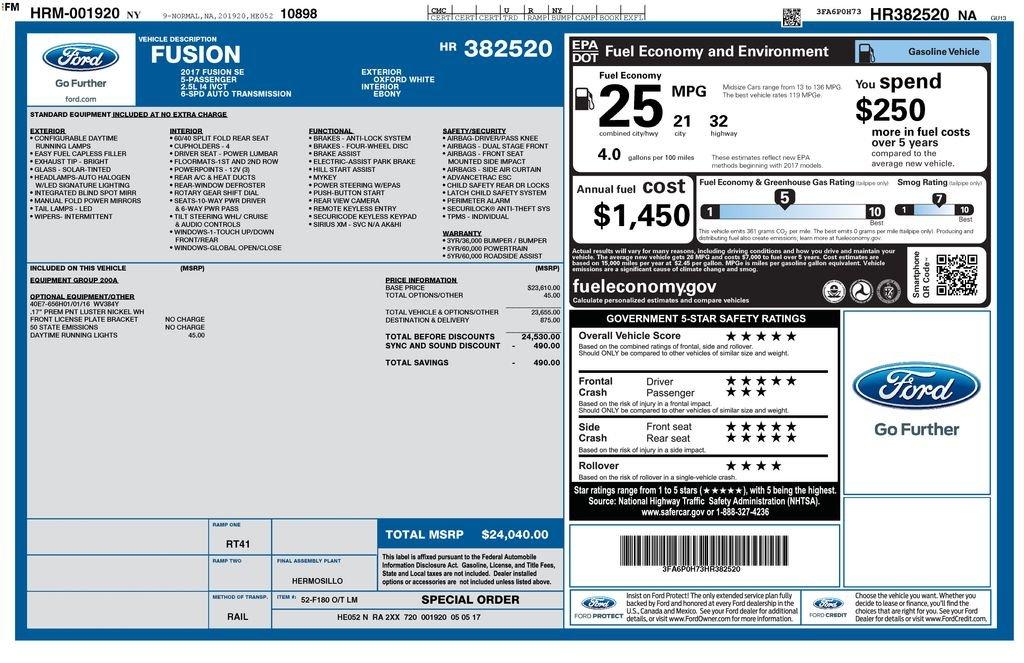 Ford Fusion Se Fwd 4D Sedan - Thumbnail 6