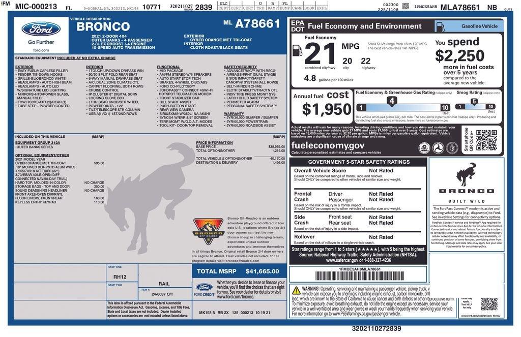 Ford Bronco Outer Banks 4Wd 2 Door Suv - Thumbnail 11