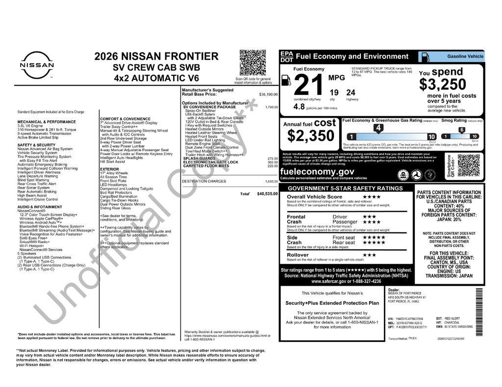 Nissan Frontier Crew Cab Sv - Thumbnail 7