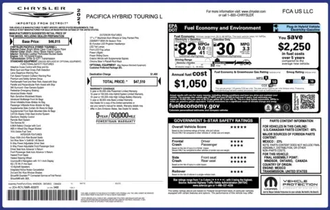 Chrysler Pacifica Hybrid Touring L - Thumbnail 5