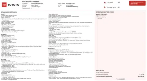 Toyota Corolla Le - Thumbnail 5