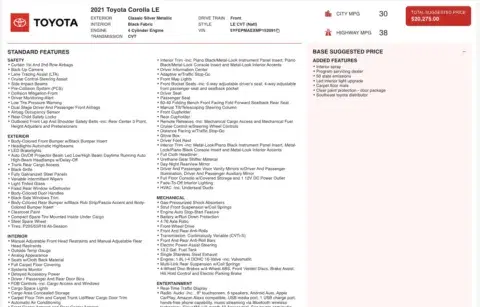 Toyota Corolla Le - Thumbnail 5