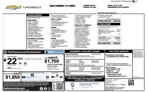 Chevrolet Camaro 1Lt - Thumbnail 5