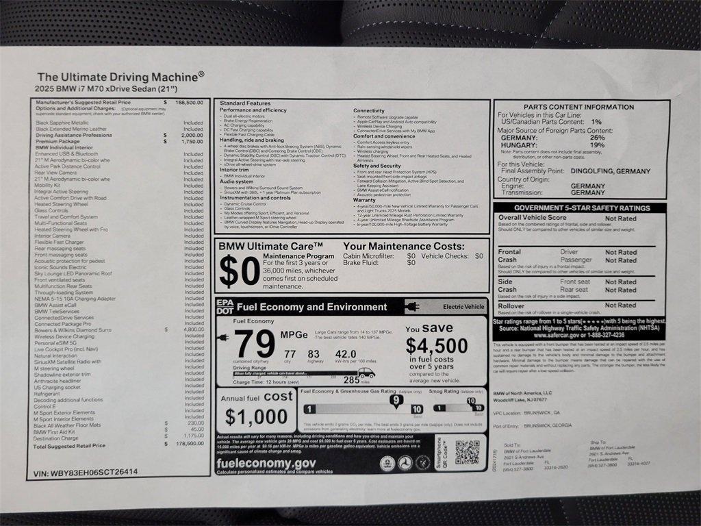 BMW I7 M70 Awd 4D Sedan - Thumbnail 13