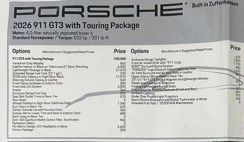 Porsche 911 Gt3 W/Touring Pkg Coupe 2D - Thumbnail 10